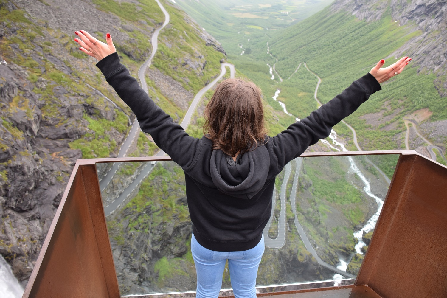 Norway Trollstigen tourism view point.