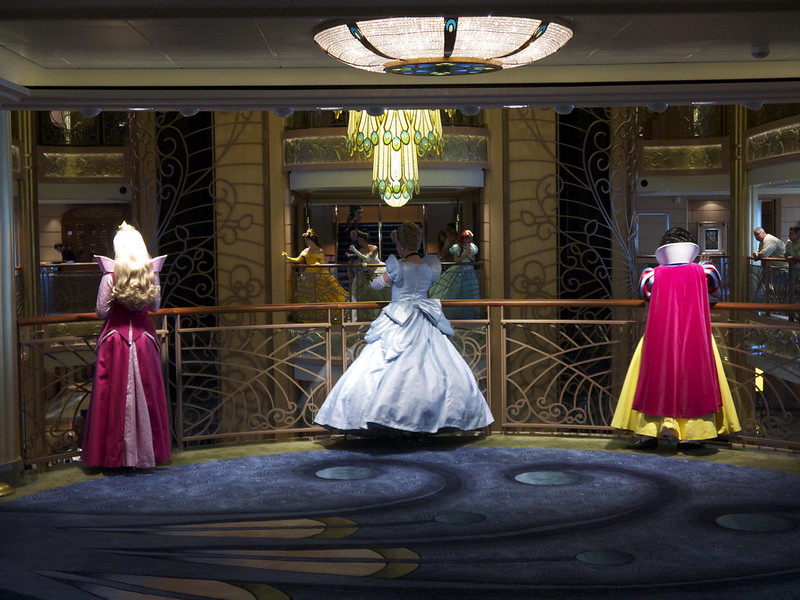 Photo of the Disney Princesses on one of the Disney Cruise Line Ships