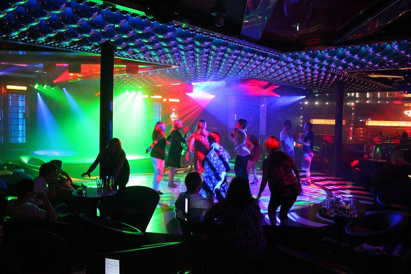 People Dancing at the nightclub at the Disney Fantasy Ship