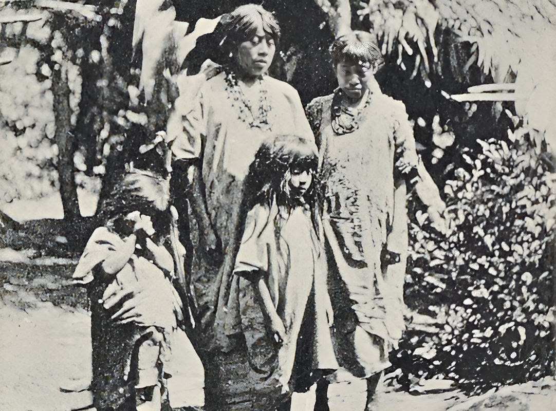 Grayscale Photo of the Lacandon People of the Mexican state of Chiapas