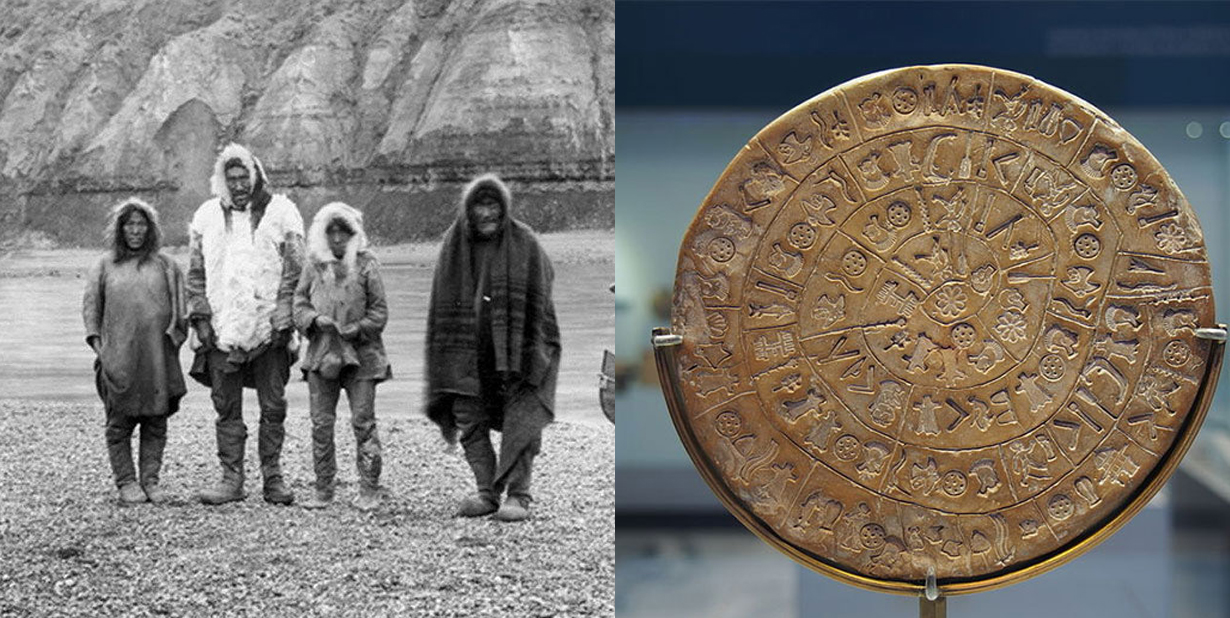 tribe and clay disc split image