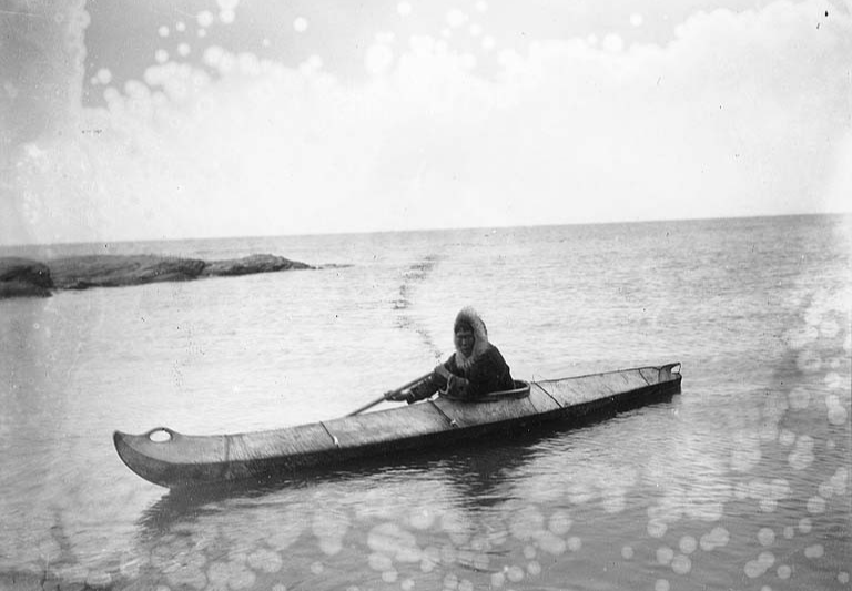 Eskimo In Kayak Probably Alaska - 1900