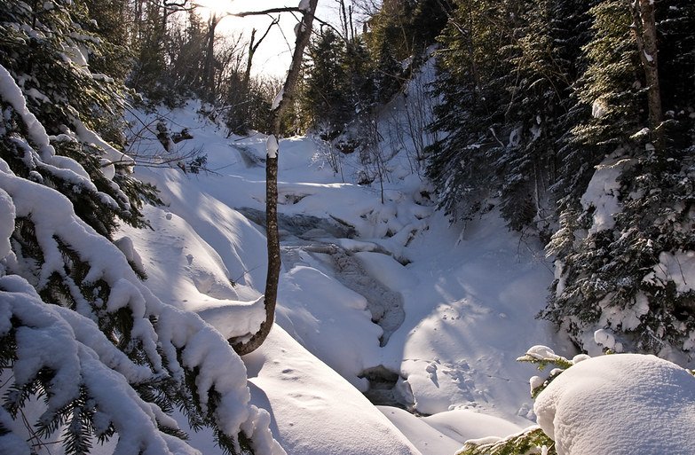 Sable Falls In Winter at the Pictured Rocks National Lakeshore