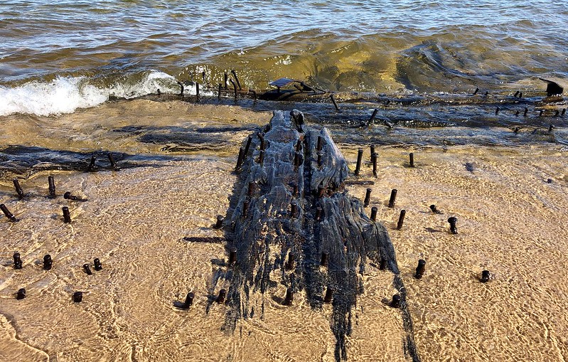 Shipwreck remains at the Pictured Rocks National Lakeshore