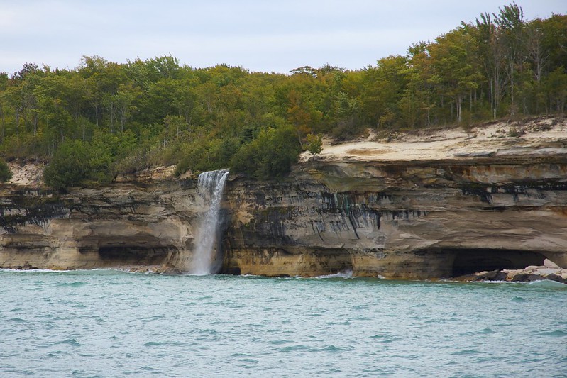Spray Falls at the Pictured Rocks National Lakeshore
