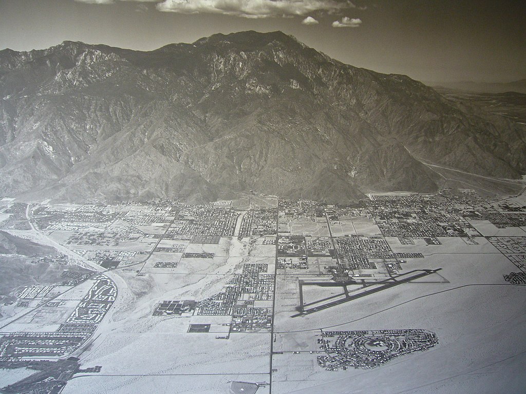 Aerial photo of Palm Springs, California