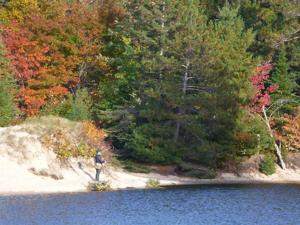 Fishing Along The Miners River at the Pictured Rocks National Lakeshore