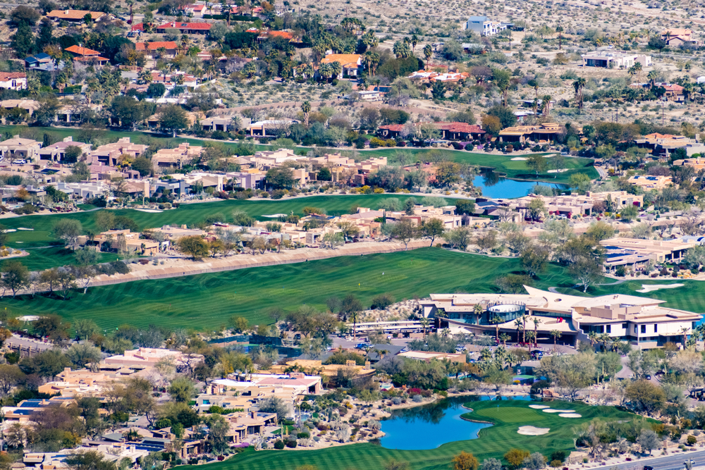 Aerial view of Coachella Valley