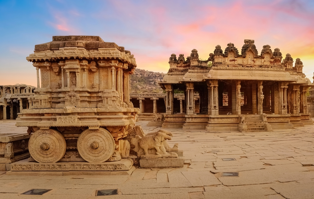 Hampi, Karnataka India at sunset