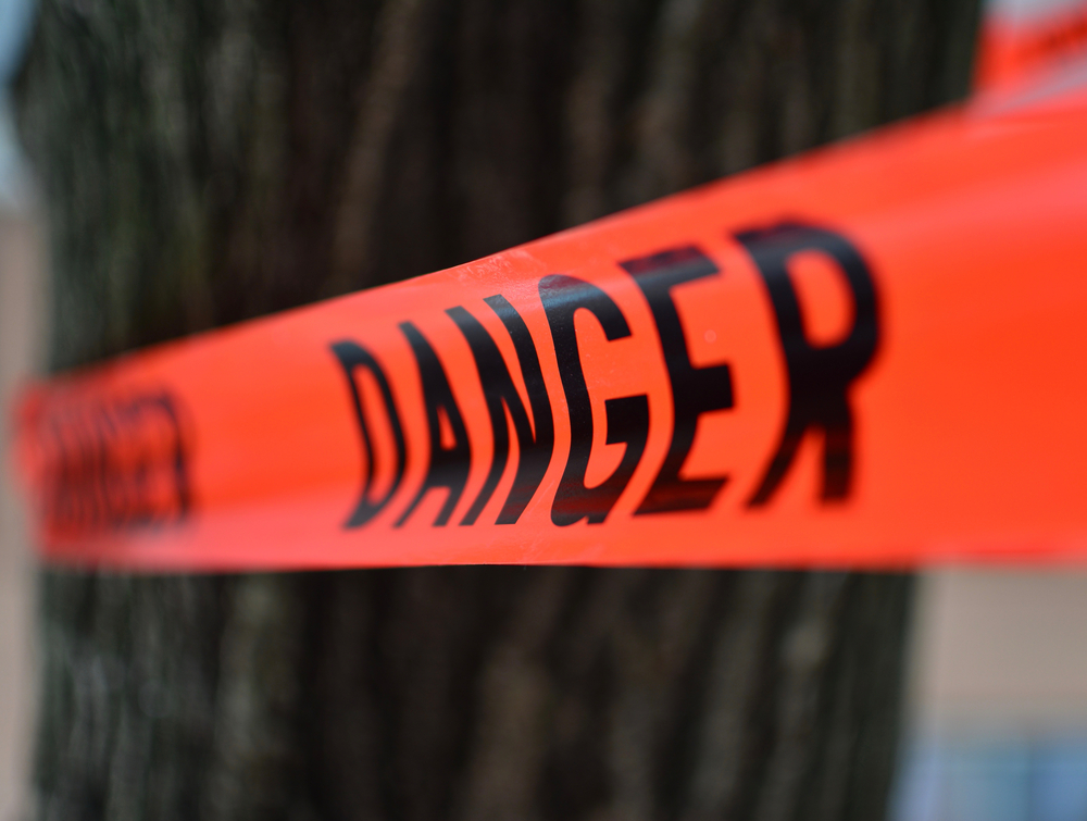 Danger Red Tape Warning