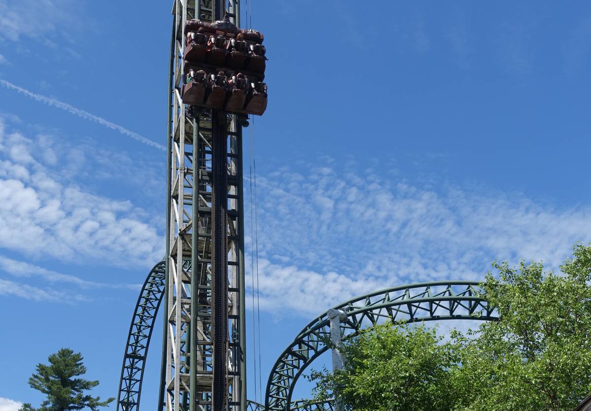 Roller coaster at Canobie Lake Park