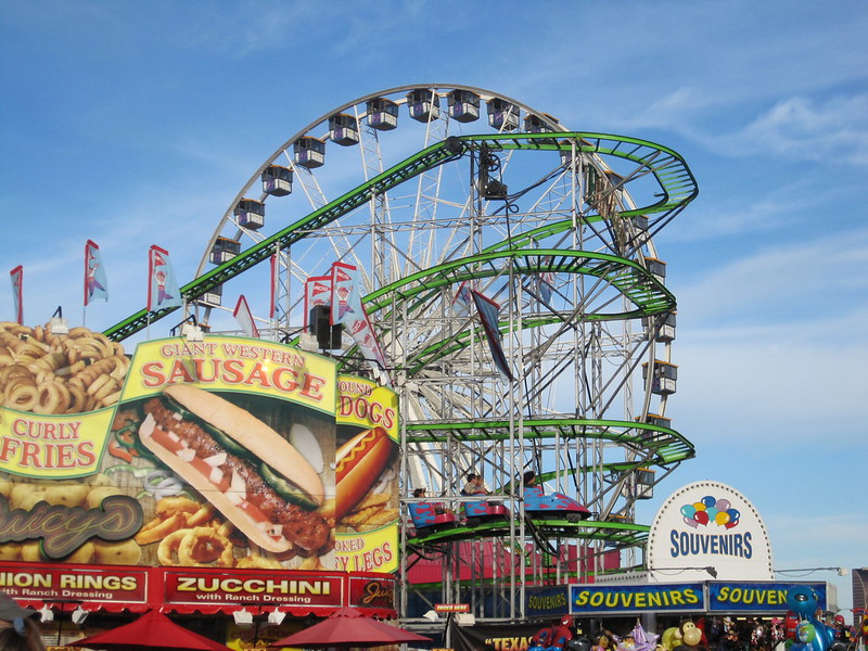 Image of Roller Coaster and souvenirs shop