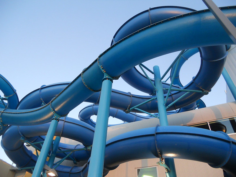 image of Blue water slide