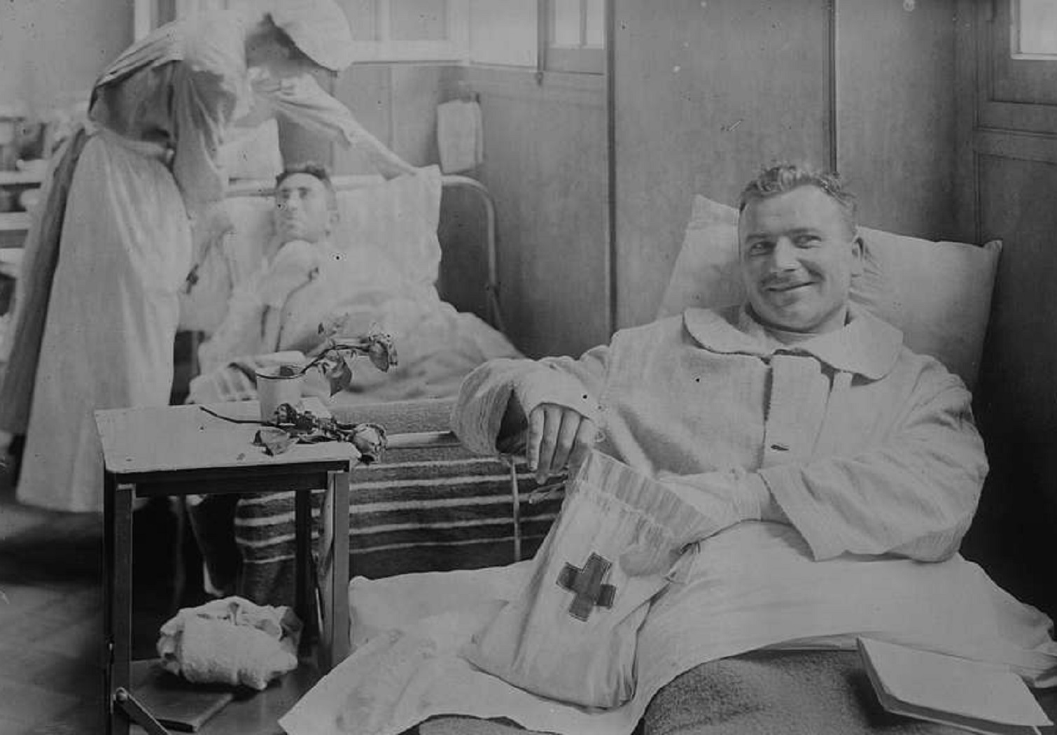 Patient in hospital bed - 1915