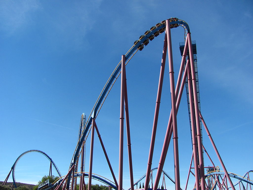 Roller coaster Goliath at Six Flags Magic Mountain