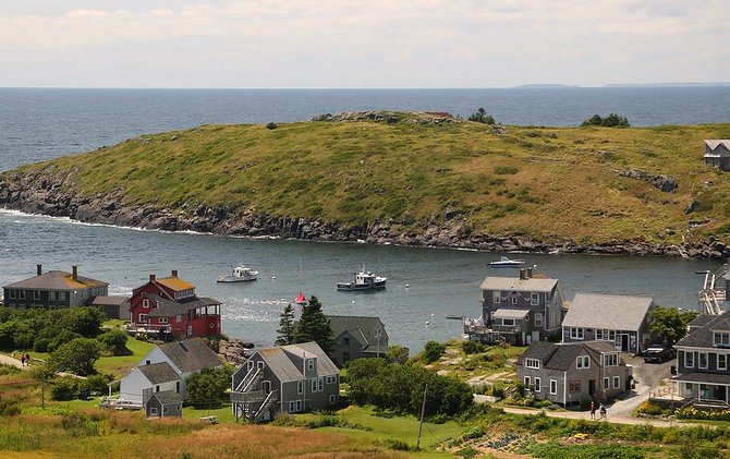 View from the lighthouse at the Monhegan Island, Maine