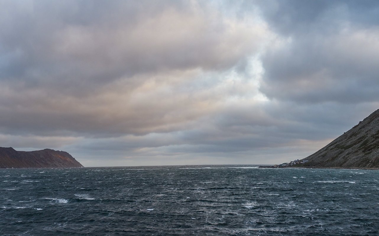 Landscape Photo of Little and Big Diomede in Alaska