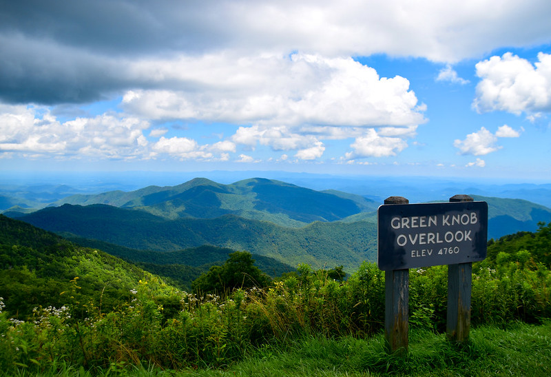 Landscape Photo of Green Knob Overlook, Blue Ridge Parkway, North Carolina