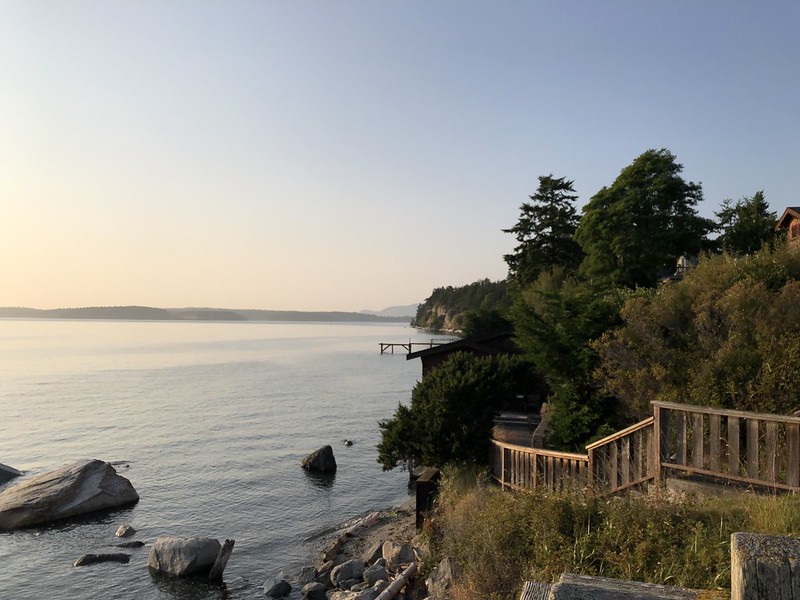 Landscape Photo of a Hiking Trail near the sea at the Lopez Island