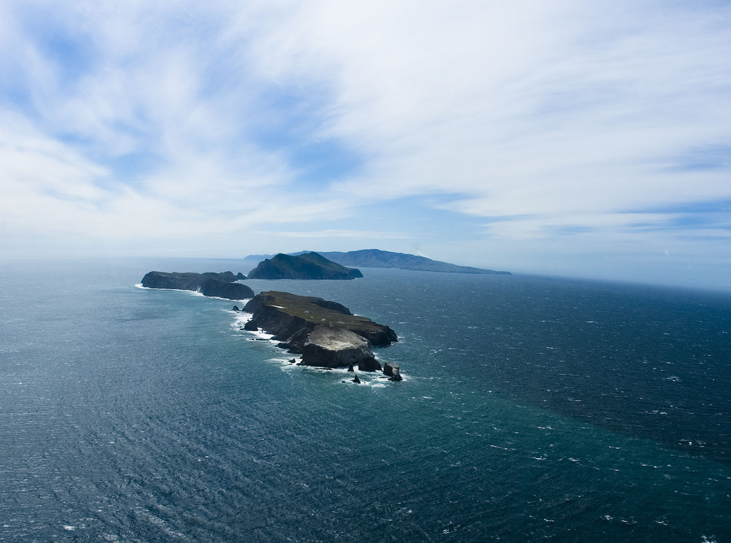 Aerial photograph of Channel Islands National Park off the coast of Southern California.