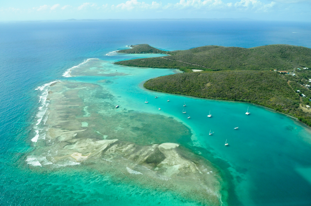 Aerial view of Culebra Island Puerto Rico