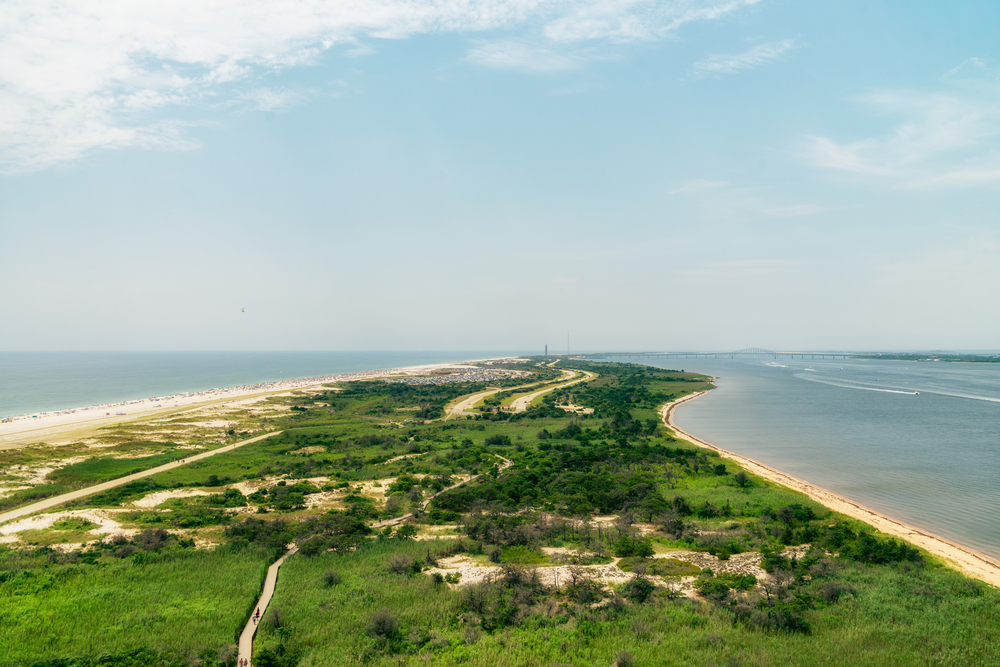 Sea view from top of Fire Island Lighthouse