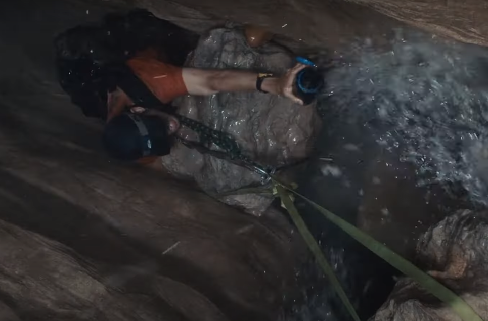 Aron trying to fill water from rain