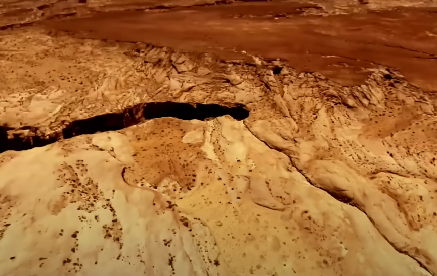 aerial image of place Aron Ralston was stuck