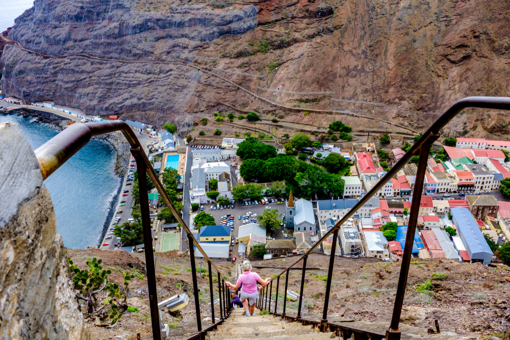 Jamestown, the main town of remote Saint Helena Island