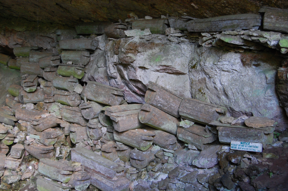 Coffins are spread arround Sagada