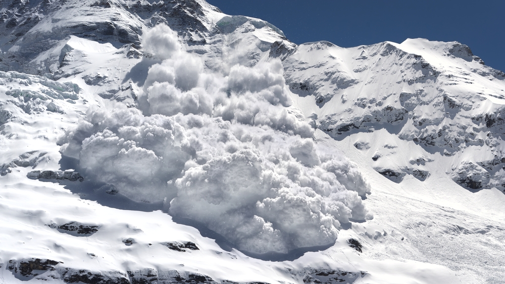 avalanche rumbling down