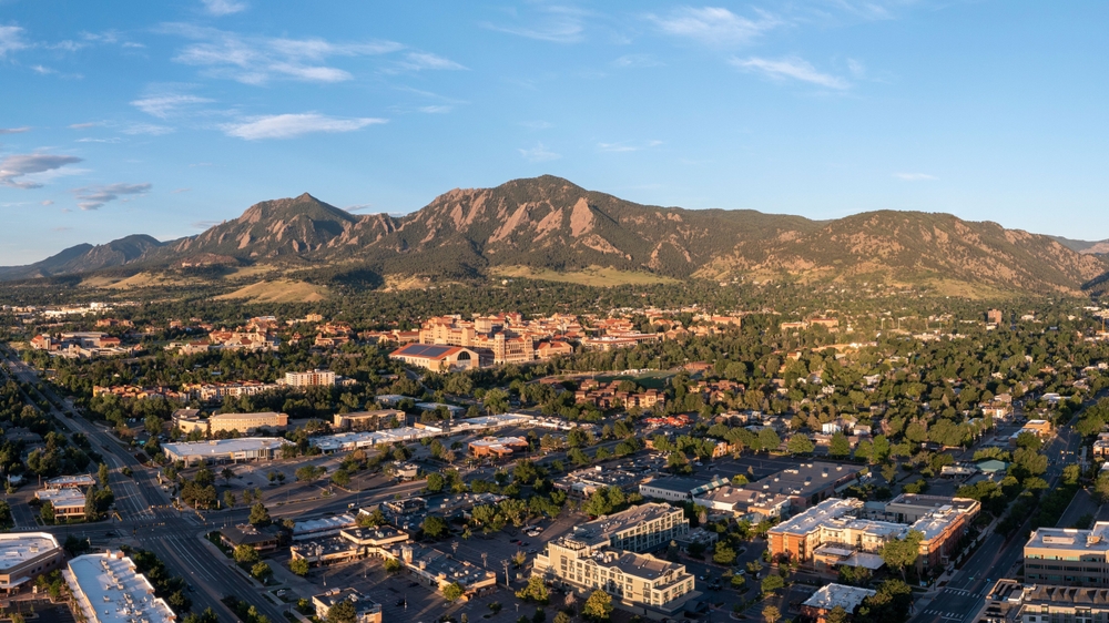 Morning sunrise photo of Boulder, Colorado