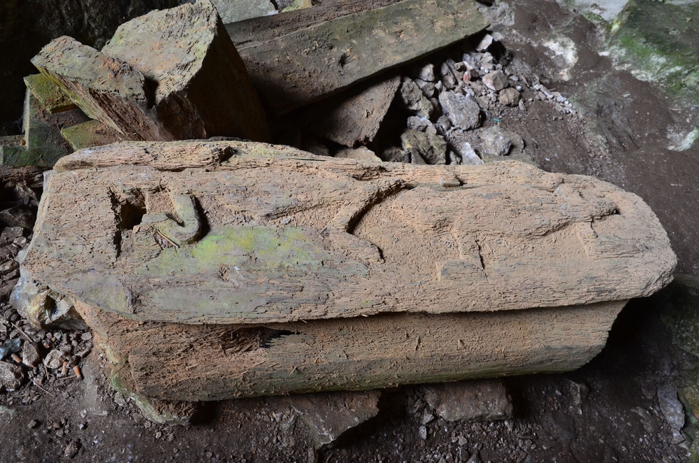 Sarcophagus in a cave near Sagada