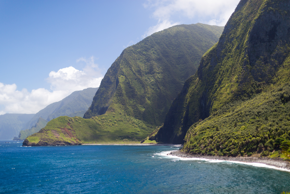 sea cliffs of Molokai, Hawaii