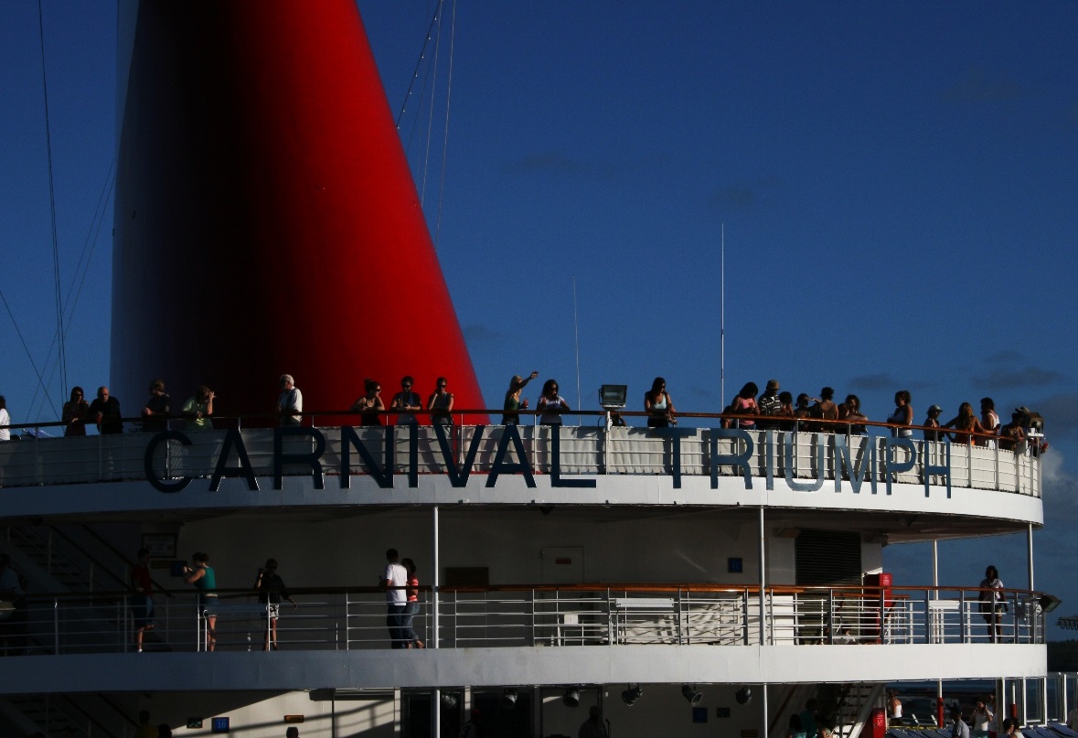 People on Carnival Triumph cruise ship.