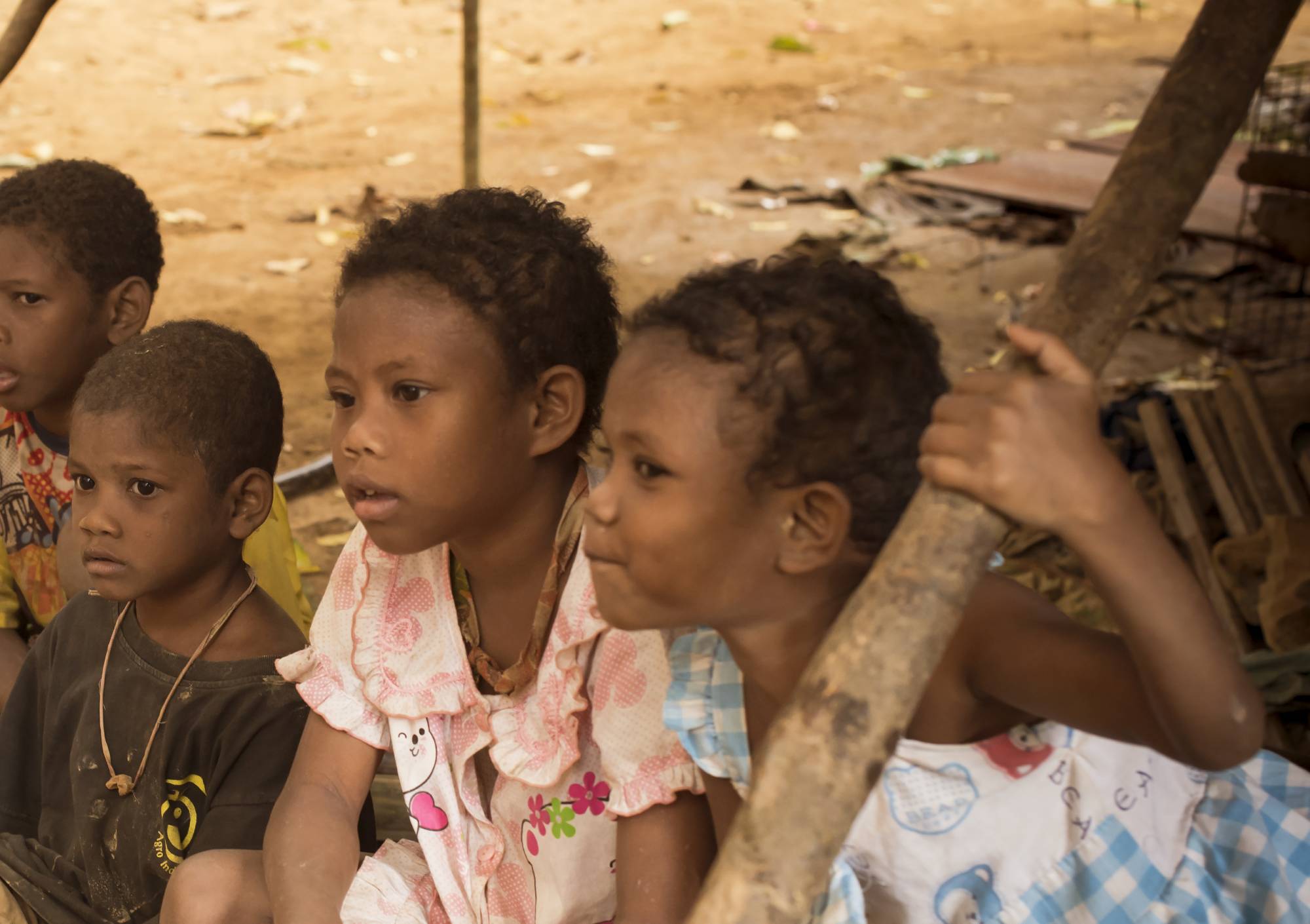 Group of children Negrito Sakai