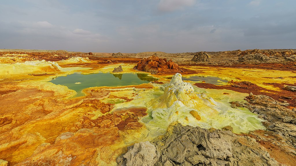 Landscape at Dallol volcano, Afar Region, Ethiopia.