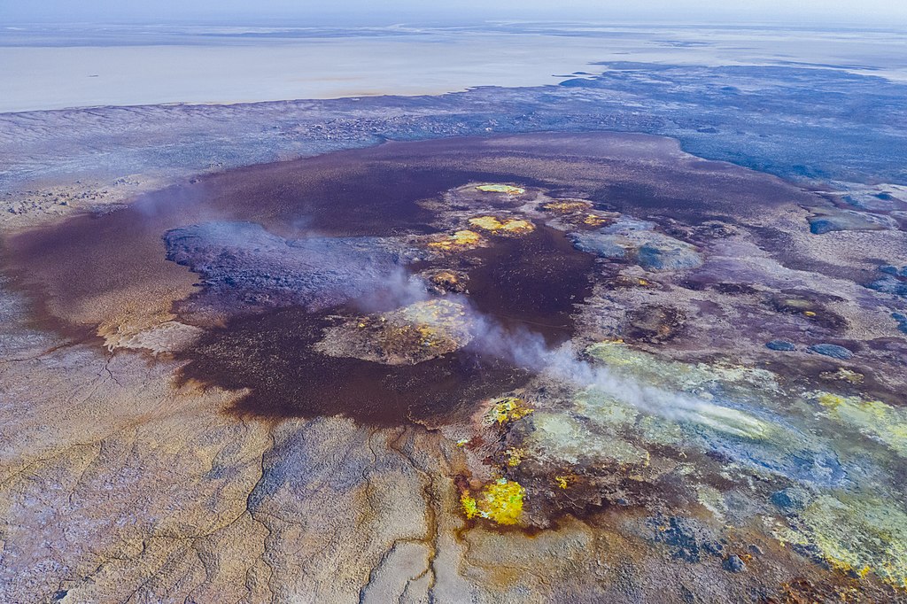 Aerial Photo of the Danakil Depression or Afar Depression in Ethiopia and Eritrea