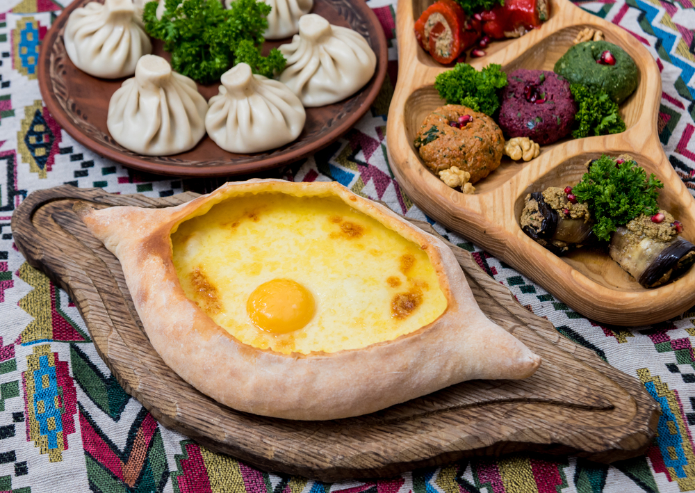 Georgian cuisine food set