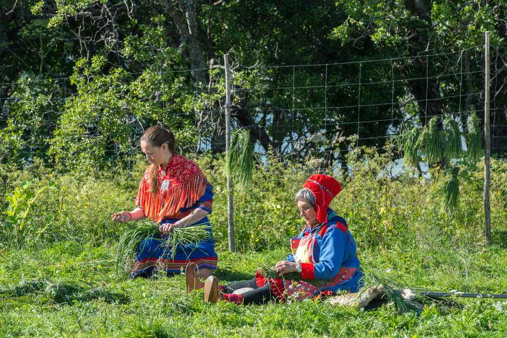 Sami woman in traditional clothes