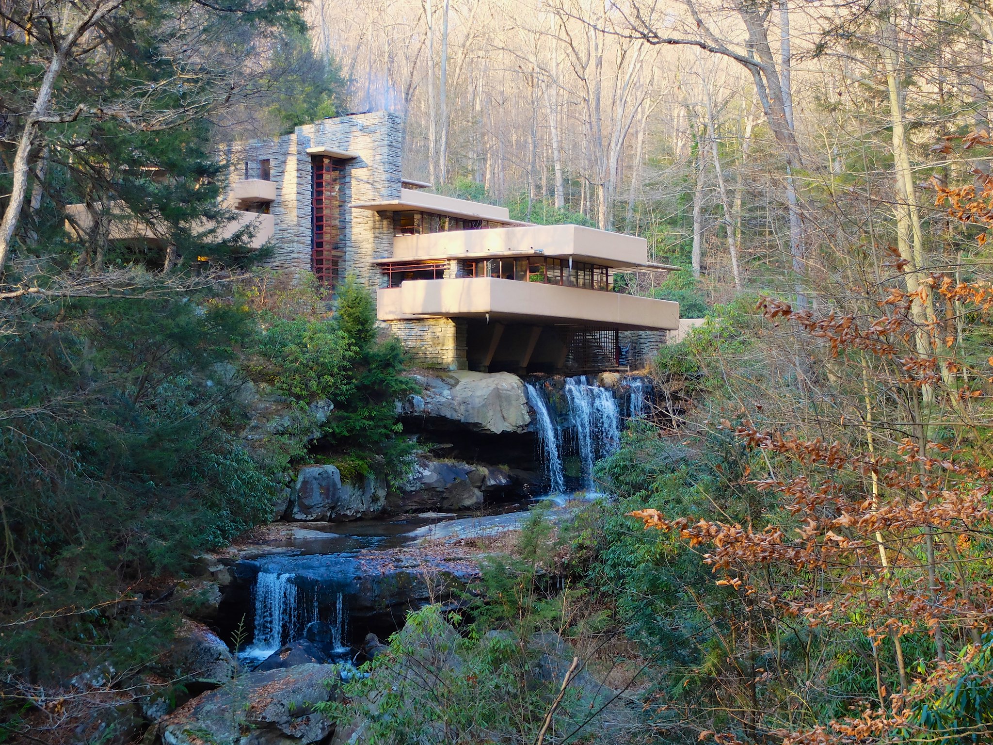 Fallingwater is a house designed by architect Frank Lloyd Wright in 1935