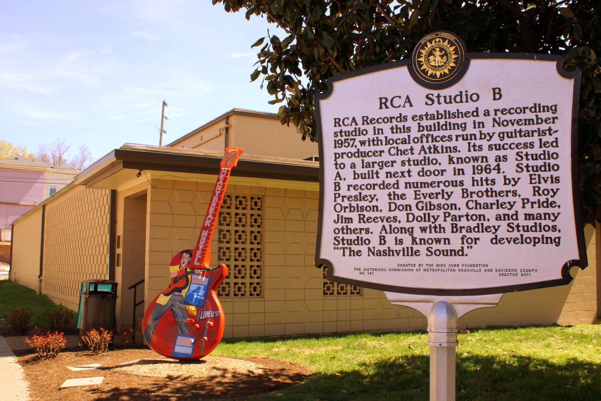 RCA Studio B with Historic Marker - 2015