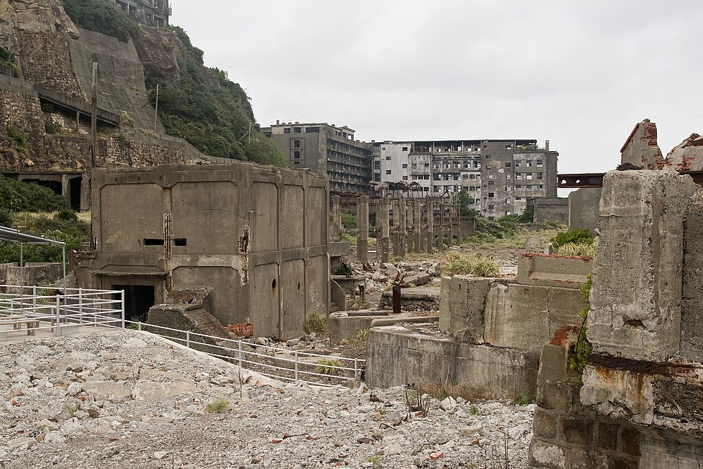 Photo of Hashima Island, also known as Battleship Island, Nagasaki, Japan