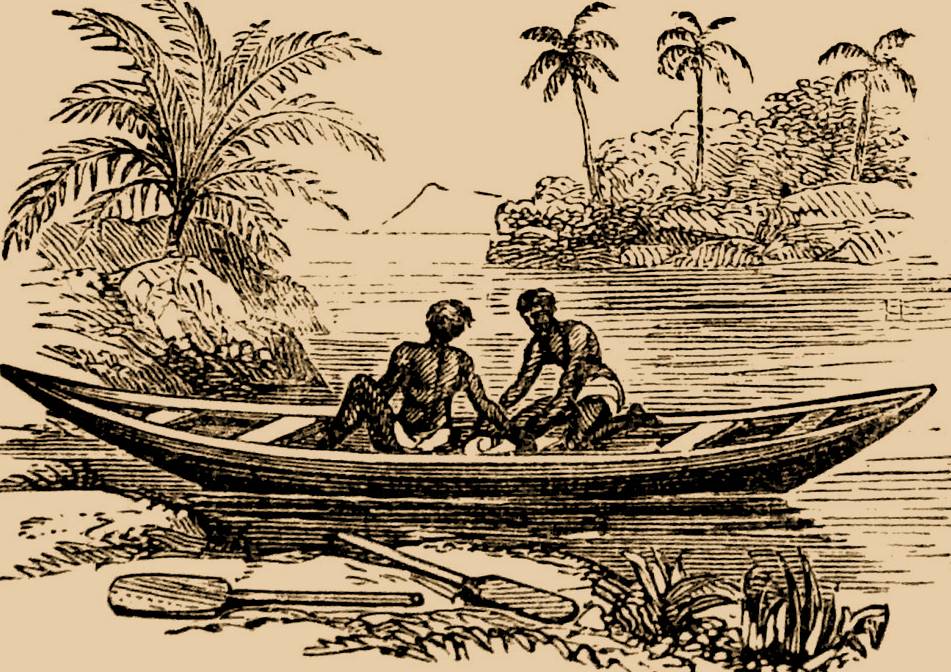 A canoe being used by Island Caribs