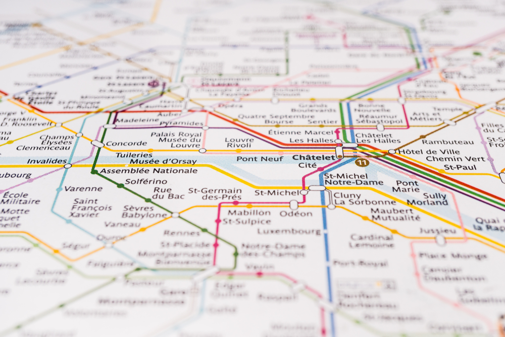 Paris subway map