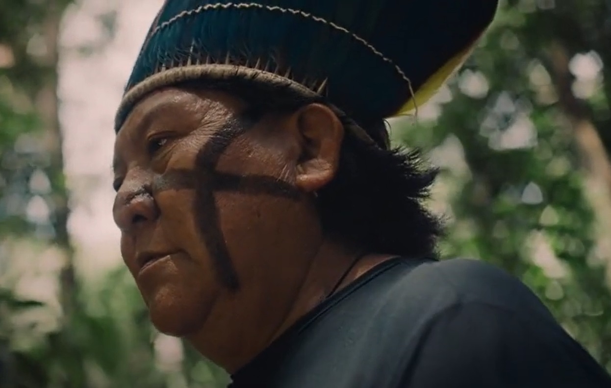 Profile Photo of Yanomami man with traditional face paint