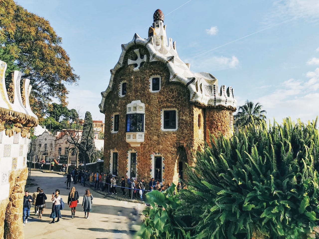 Casa del Guarda in Park Guell, Barcelona, Spain
