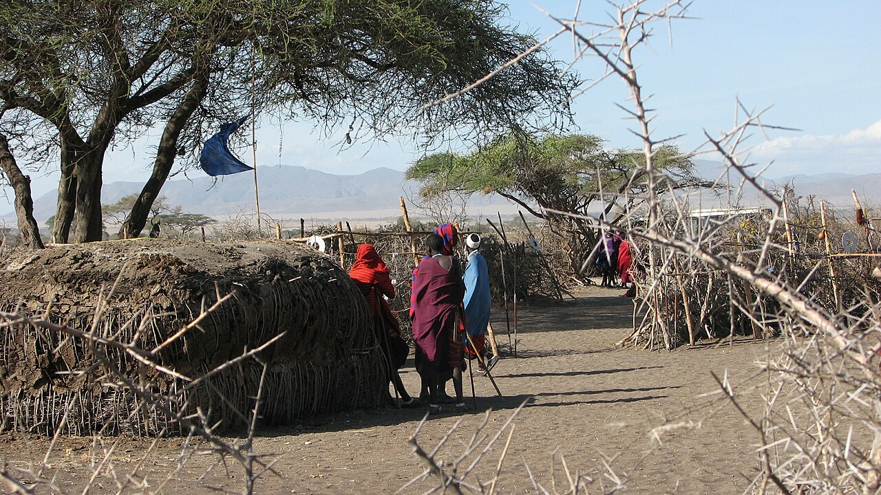 Maasai village and people