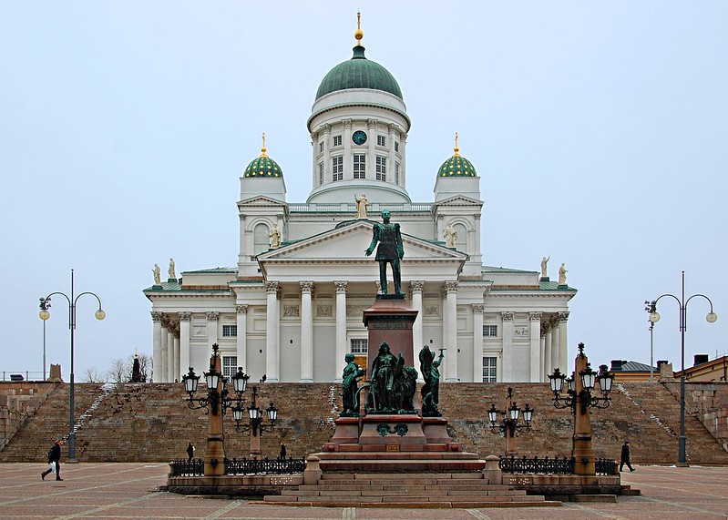 image of The Helsinki Cathedral towers