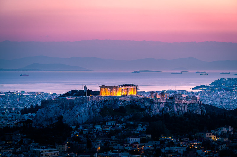 aerial view of Athens, Greece